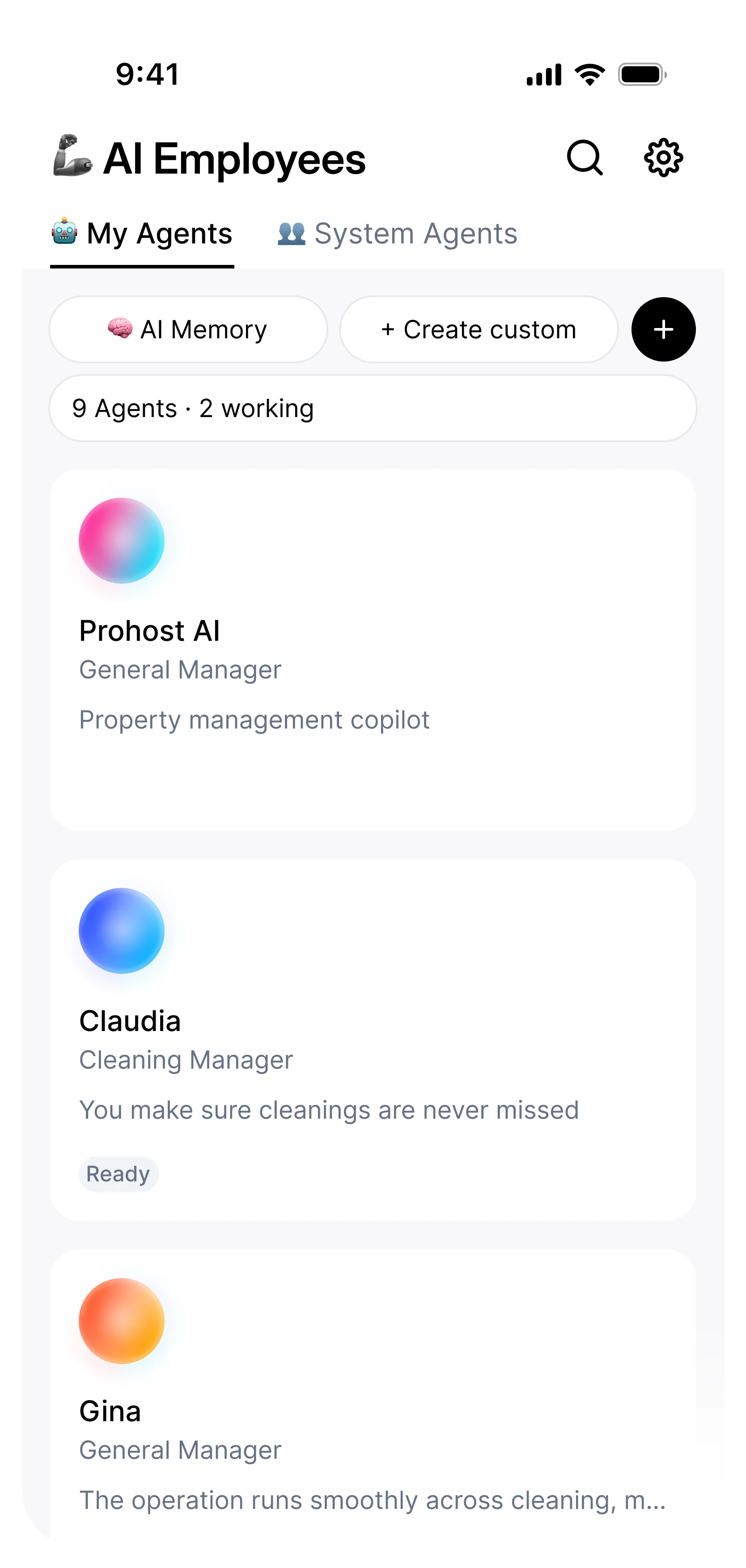 Your AI Employee roster