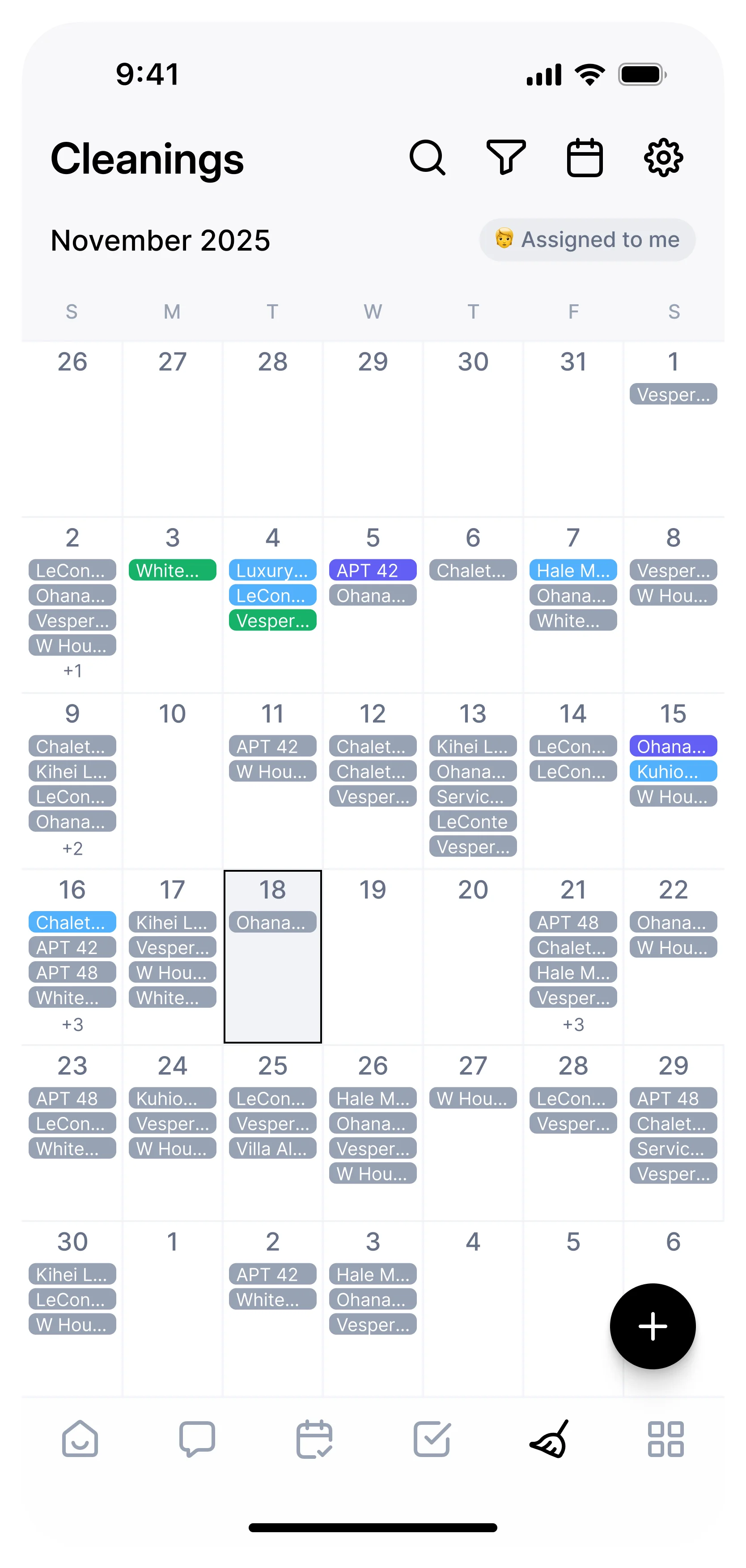 Calendar view