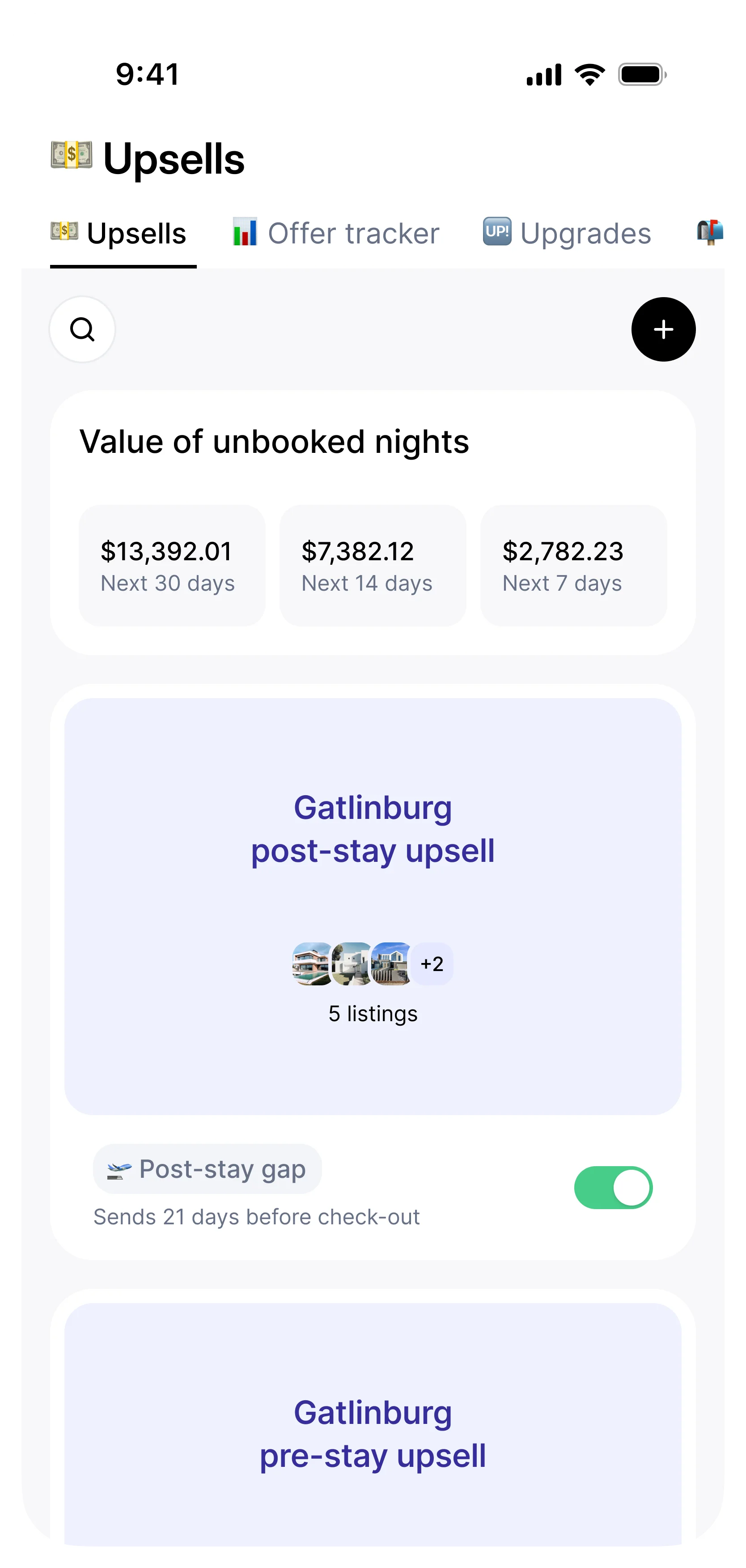 Upsell offer tracker